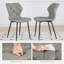 Ergonomic Curved Back Faux Leather/Velvet Upholstered Dining Chair-1014557069