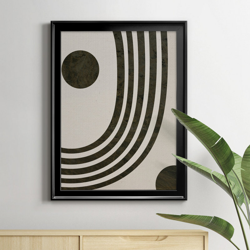 «Tubular Abstract I», reproduction encadrée de qualité supérieure, prête à être accrochée, Noir
