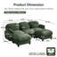 Canapé Cloud U en forme de U avec 2 repose-pieds amovibles et tissu chenille-1208357828-1208357827