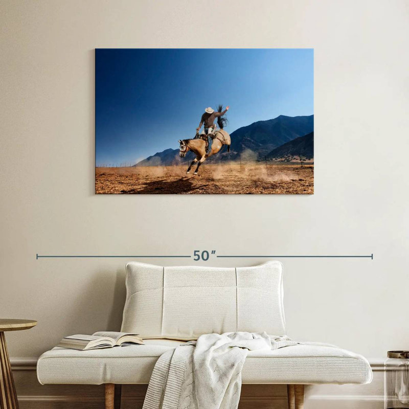 Lelar Western Cowboy, 26" H x 39" W