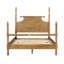 Grand lit spacieux avec dimensions de l 63,5 po x L 87 po et placage de bois pour un look élégant