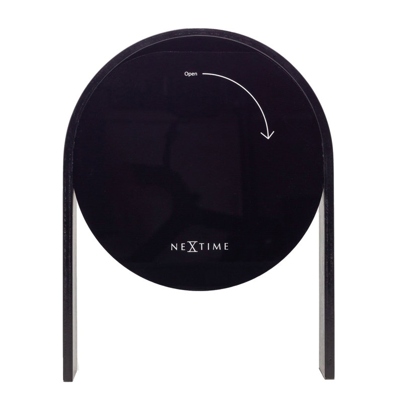 Analog Wood Quartz Movement / Crystal Tabletop Clock in Black