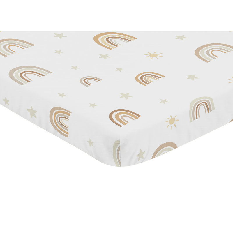 Drap-housse pour lit de bébé Boho Rainbow