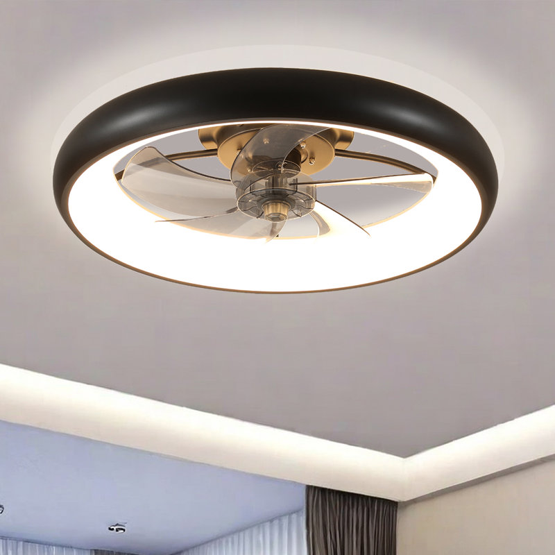22'' Modern Dimmable LED Ceiling Fan With Light And Remote Control