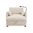 Chenille Armchair With Ottoman-541482963