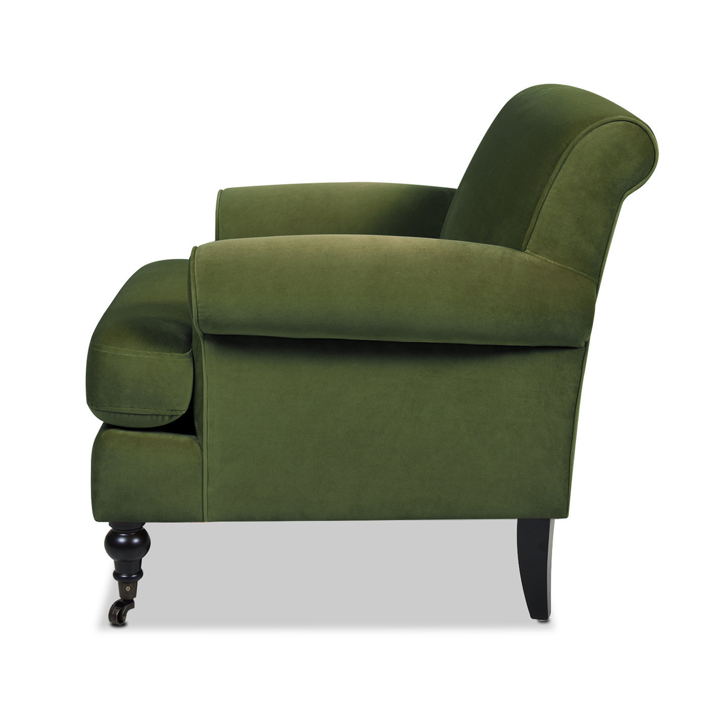 Harbor Armchair, Olive Green Velvet