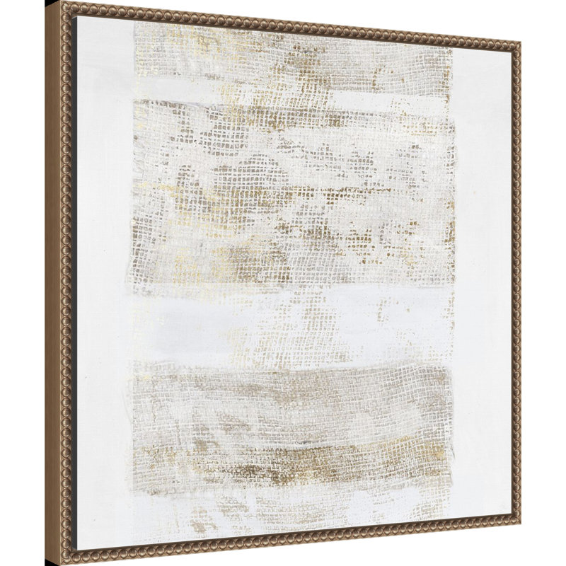 Impression sur toile encadrée «Earthy Burlap Impressions», H 22 po x l 22 po