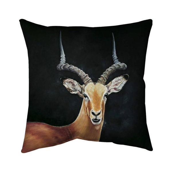 Extra Long Lumbar Fawn Antelope Pillow Cover