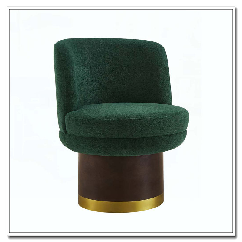 Fauteuil d'appoint pivotant à 360 °, Vert
