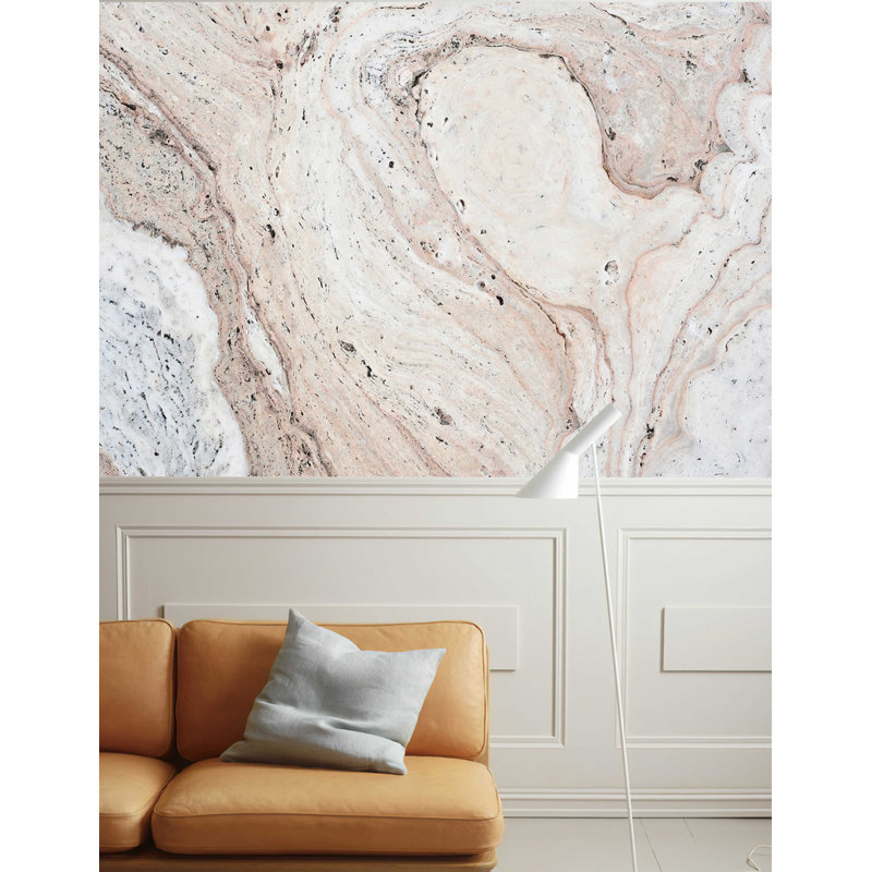 Papier peint amovible abstrait Crack Marble, L 35,04 po x l 55 po