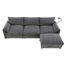 Canapé modulaire en forme de L de 96,5 po avec repose-pieds et poches de rangement, support de téléphone réglable, chargeur USB, accoudoirs éléphants en forme d'oreille, siège confortable pour le salon et appartement, chenille