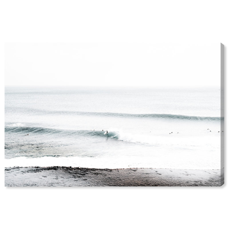 «Nautical and Coastal Wave Beach», reproduction d'impression sur toile, H 24 po x l 36 po x P 1,5 po, Toile tendue