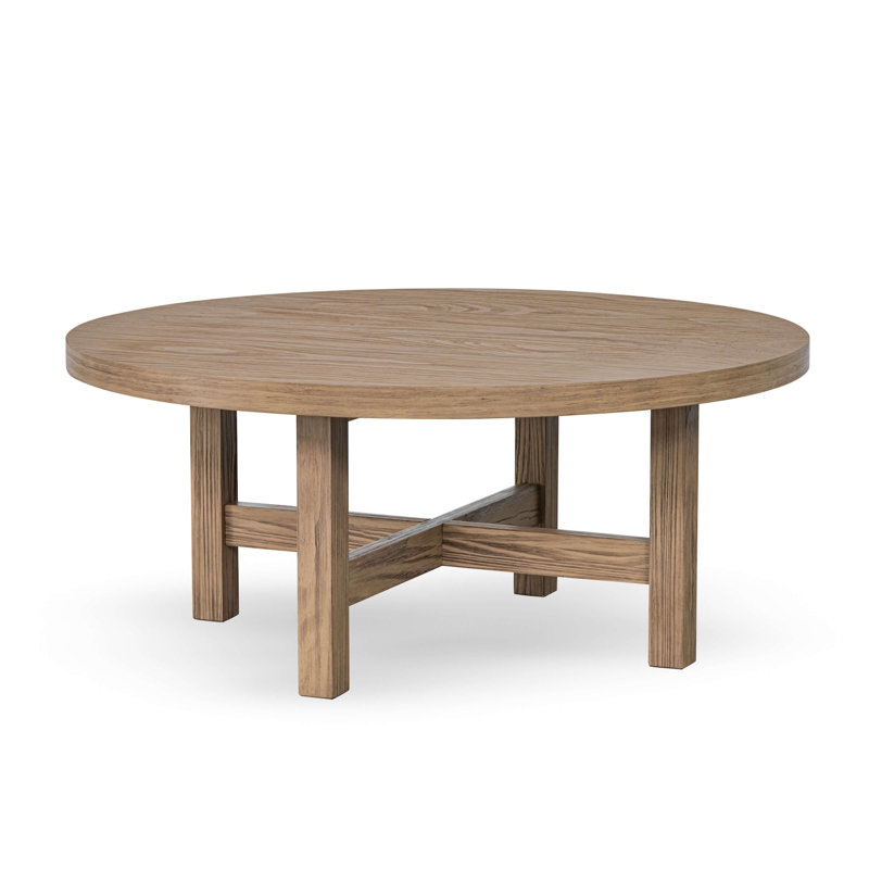 Gladston Round Wood Coffee Table (35.5")
