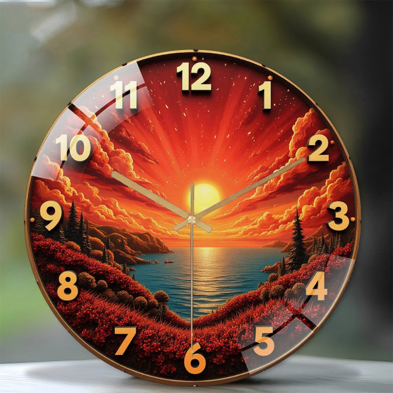 Horloge murale Sunset Ocean View