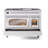 ILVE Nostalgie II Series Noblesse 48 inch Dual Fuel Range with 8 Sealed Burners, Griddle (Glass Door)-112295454-112295449