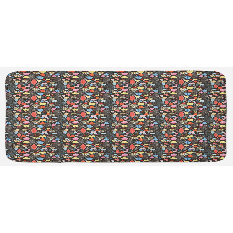 Tapis de cuisine à feuilles