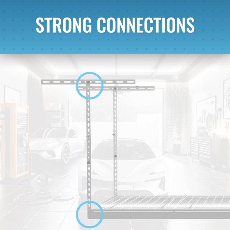 Olenka 48'' W Steel Height -Adjustable Ceiling Mounted Rack