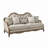 Aeryona Recessed Arm Sofa in Beige and Antique Taupe