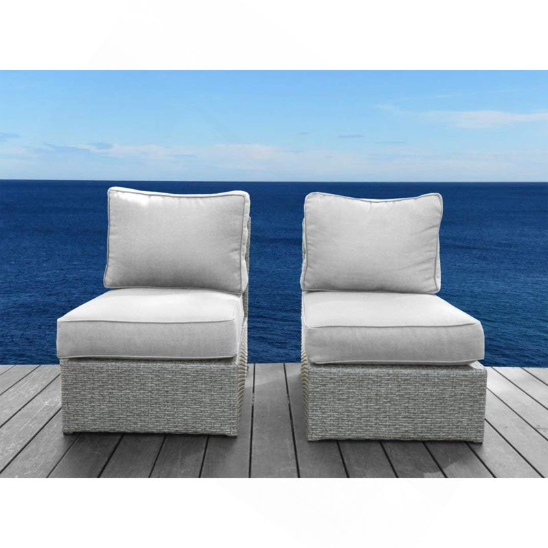 Chaises longues pour patio, Gris clair / gris, Mélange de gris