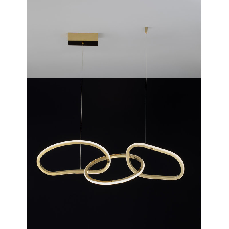 3 - Light Gold LED Unique/Statement Pendant