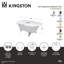 Baignoire sur pattes ovale rectangulaire en fonte 54 pouces Kingston Eden-12624754