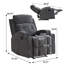 Fauteuil inclinable manuel de 31,5 po de largeur avec deux porte-gobelets et revêtement en microfibre douce-1097443366