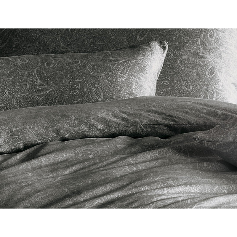 Cotton Modern Contemporary Duvet Cover Set, Single Duvet Cover + 1 Pillowcase (80 x 80), Grey