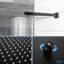 Douche de 12 pouces avec bec cascade - pomme de pluie carrée, à main, bronze huilé, baignoire à valve frottée à l'huile, valve équilibrée, fixation murale, installation facile, débit d'eau réglable, forme de la tête,