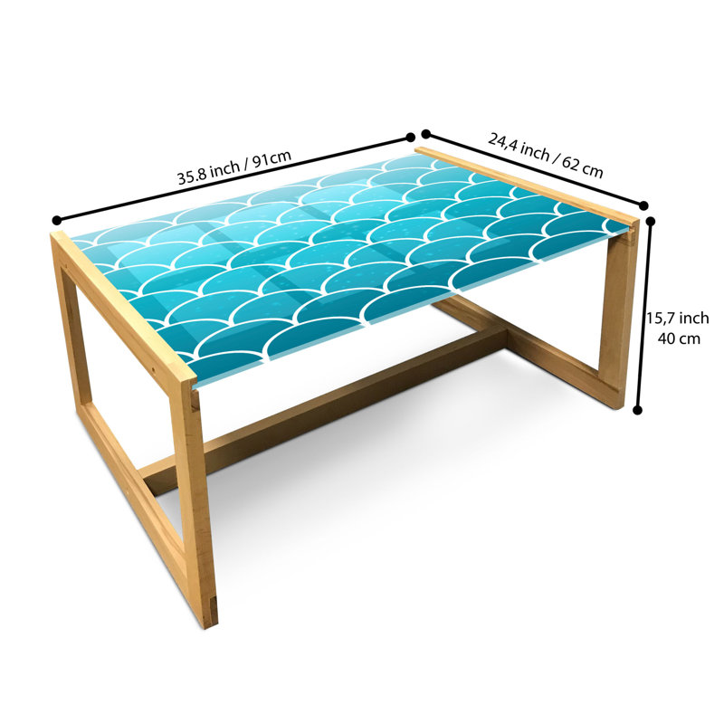 Jaidden Sled Coffee Table, 90cm H x 62cm W x 40cm D