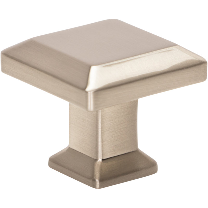 Sweetbriar Lane 1 1/4" Length Square Knob, Brushed Nickel