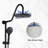 10" Rainfall Shower Head And Handheld With Matte Black Slide Bulb Large Rain Collection