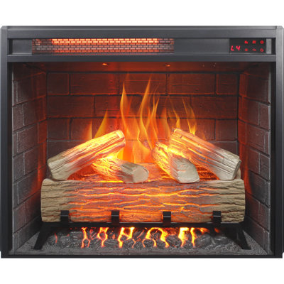 Foyer électrique encastrable avec chaleur 1500W et flamme réglable avec télécommande réaliste de 23 pouces