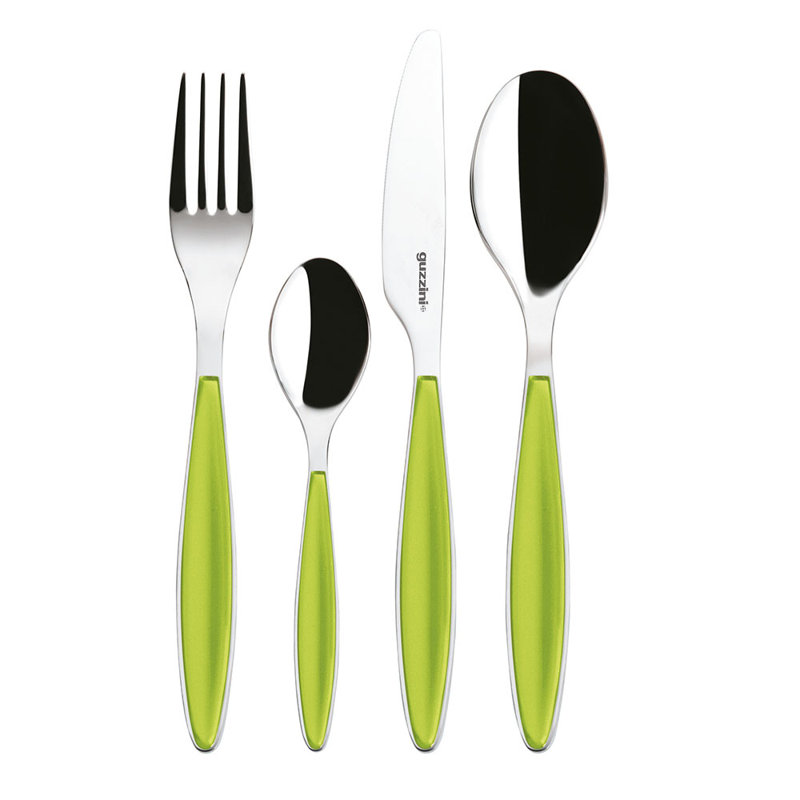 24-PIECE CUTLERY SET FEELING CREAM, Green