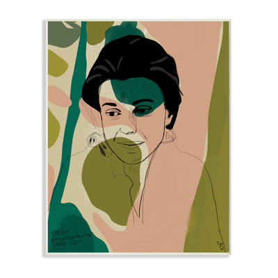 Frankenthaler, peintre, portrait, formes vertes abstraites