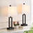 Belpre 23.5" Metal Table Lamp Set with USB, Type-C Ports, and Built-in Outlet