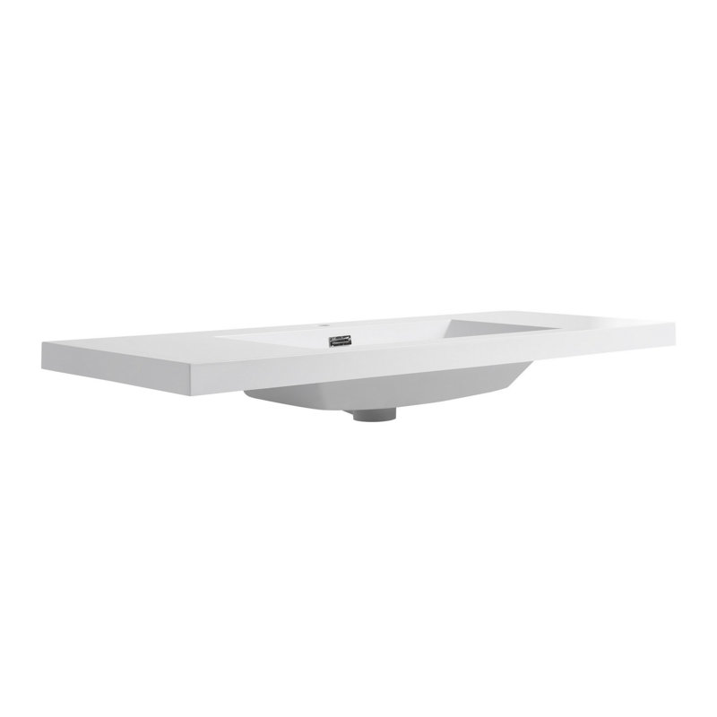 Lavabo de salle de bain rectangulaire en résine pour la maison