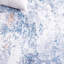 Tapis bleu / ivoire en polyester tissé à la machine Sumentra-489698344