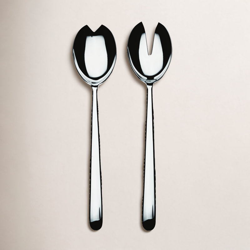 Couverts à salade (fourchette et cuillère) Linea, Argent