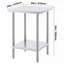 Table de préparation en acier inoxydable - table de travail robuste 24 x 24 x 34 pouces