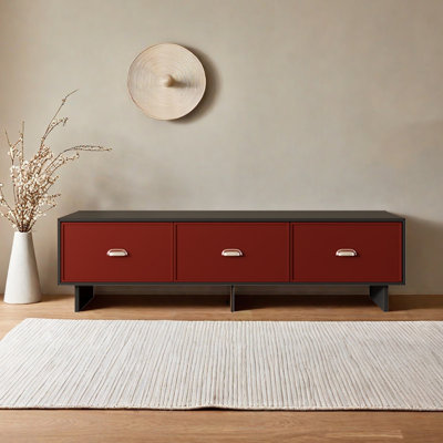 Meuble télé en bois de style nordique minimaliste