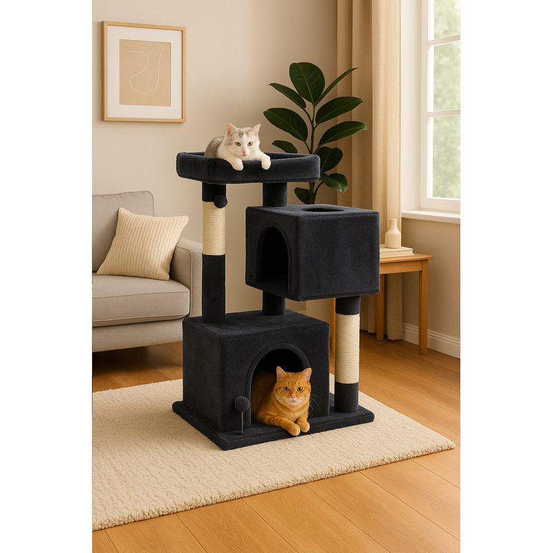 Arbre à chat Dosta, Gris foncé, H 43,2 po x l 23,5 po x P 17,9 po