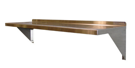 Prairie View 60'' Silver Aluminum Wall Mounted Shelf