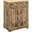 Buffet moderne avec rangement - comptoir en bois massif brun rustique. 2 tiroirs, portes, tablette réglable. Pour l'entrée. Rangement supérieur l 26,75 po x P 15,75 po. H 33,5 po. Hall d'entrée, salle à manger.