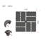 Carreaux de terrasse en plastique emboîtables, paquet de 44 tuiles de patio, 12 po x 12 po, imperméable à l'eau pour utilisation extérieure, tuiles de patio pour terrasse de piscine-124925162