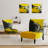 Yellow, White and Black Marbled Acrylic - Modern Upholstered Slipper Chair