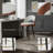 Modern 360Â° Rotatable PU Upholstered Bar Stool Set of 2 with Metal Legs-207320030