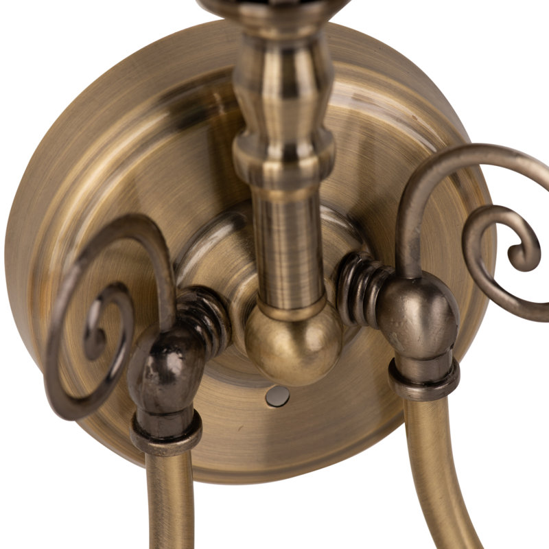 Garden 2-Light Dimmable Antique Brass Candle Candelabra Style Wall Light