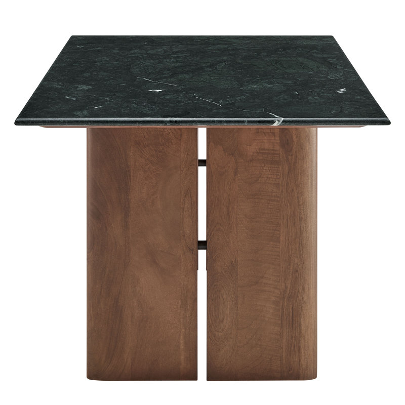 Table de salle à manger en marbre noyer vert Gadsden