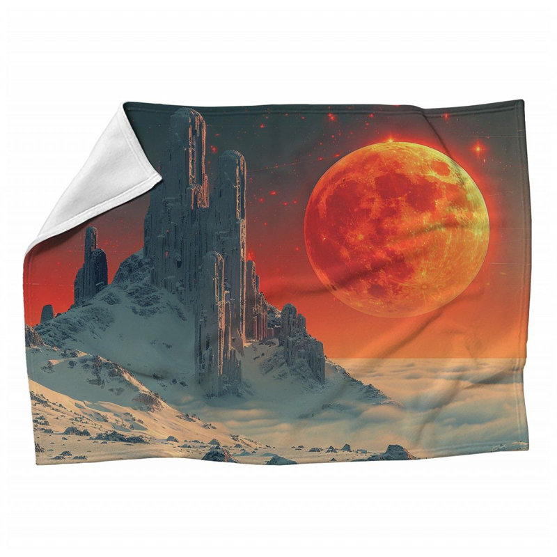 House Building Bathroom Machine Printed Throw Blanket, 50" W x 60" L