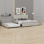Lit plateforme tapissier avec lit gigogne et deux tiroirs-232597579